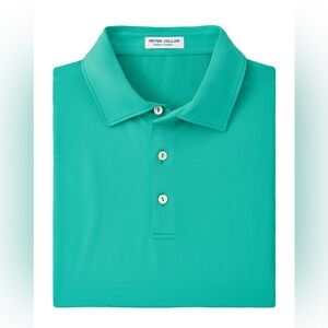 Peter Millar Billiard Green Solid Stretch Jersey Performance Polo MS23EK01S Golf